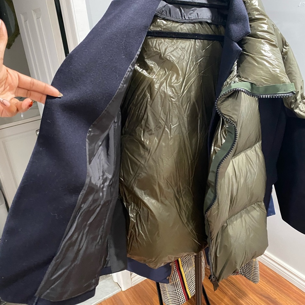 Sacai Olive and Black Puffer Jacket sz 4 UNISEX - Picture 11 of 13